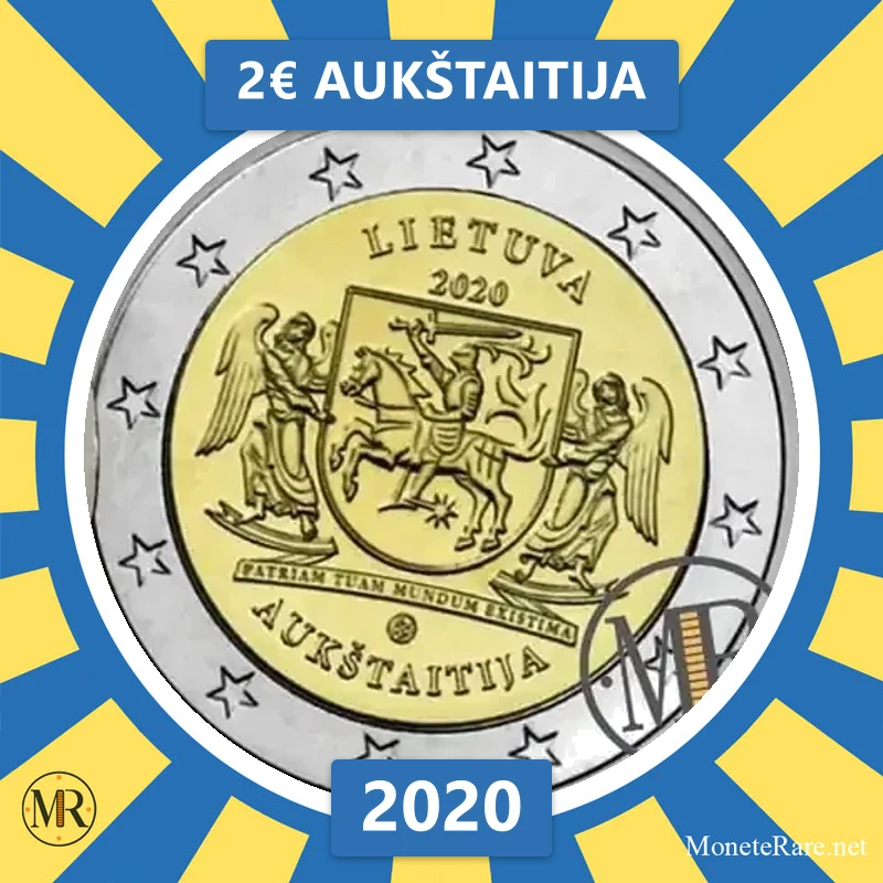 2€ Aukštaitija 2020 Lituania (foto moneta)