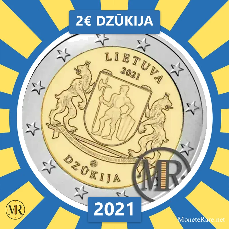 2€ Dzūkija 2021 Lituania (foto moneta)