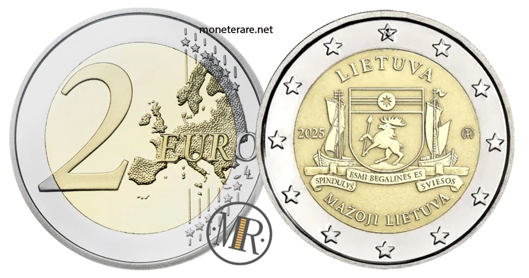 2 Euro Commemorativi Lituania 2025 – Mažoji Lietuva