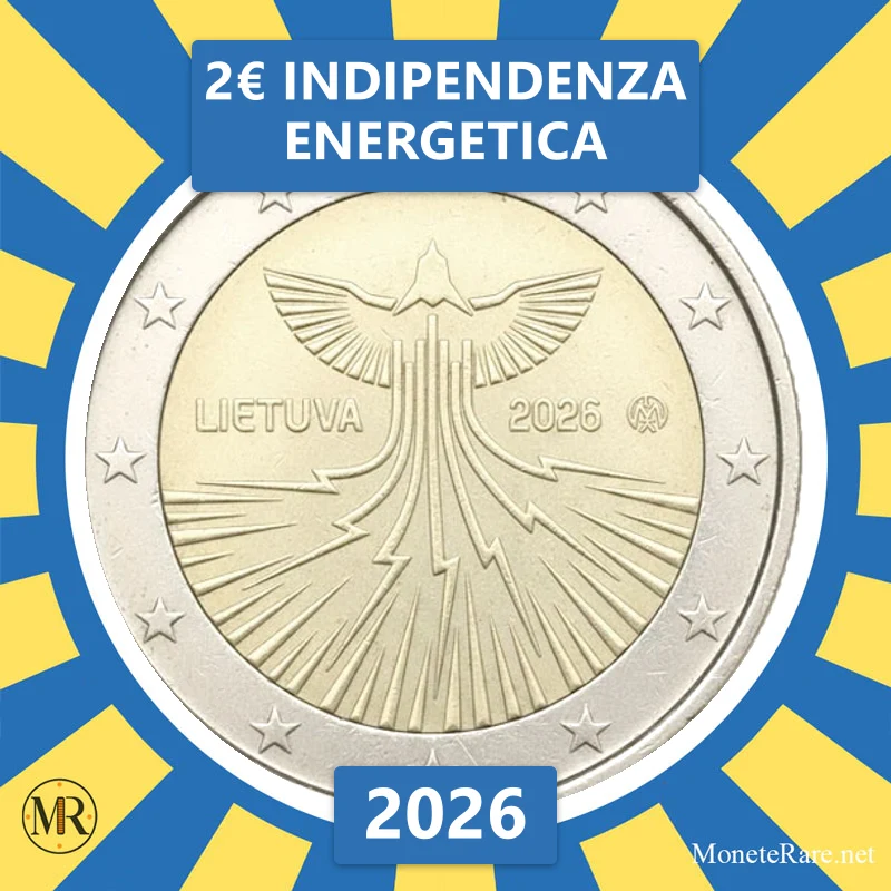 2€ Indipendenza energetica 2026 Lituania (foto moneta)