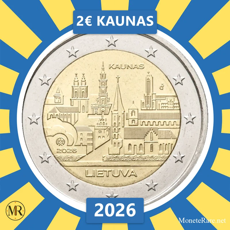 2€ Kaunas 2026 Lituania (foto moneta)