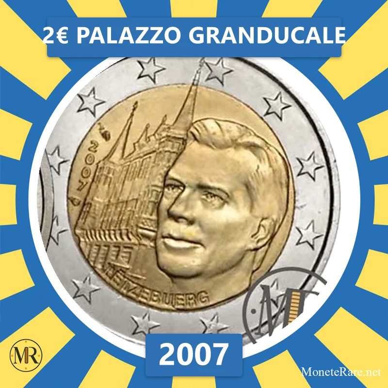 2€ Palazzo Granducale 2007 Lussemburgo (foto moneta)