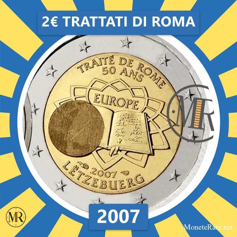 2€ Trattati di Roma 2007 Lussemburgo (foto moneta)