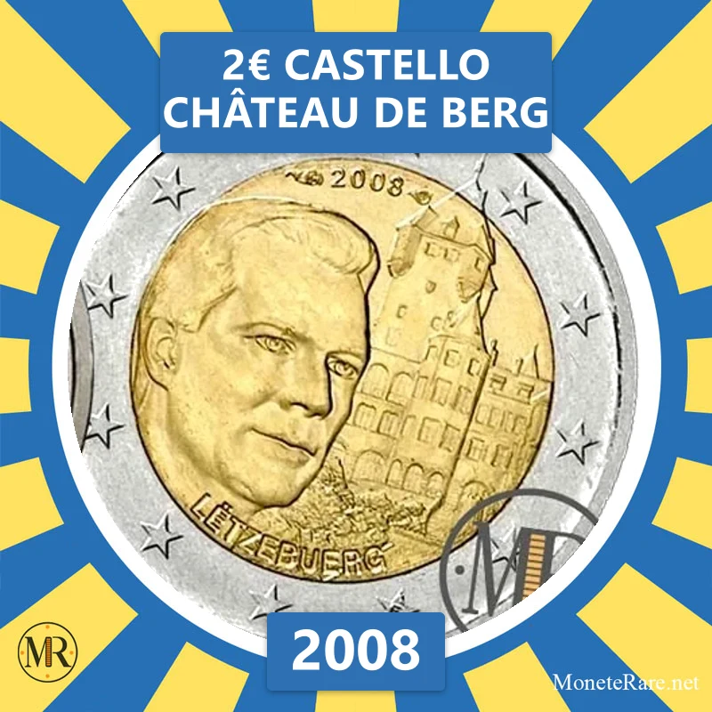 2€ Castello Château de Berg 2008 Lussemburgo (foto moneta)