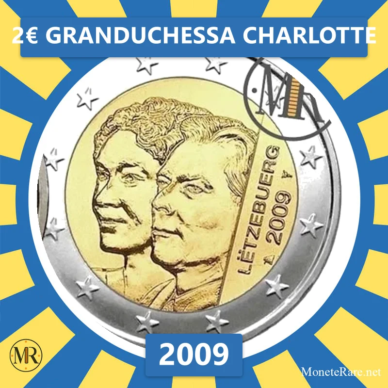 2€ Granduchessa Charlotte 2009 Lussemburgo (foto moneta)