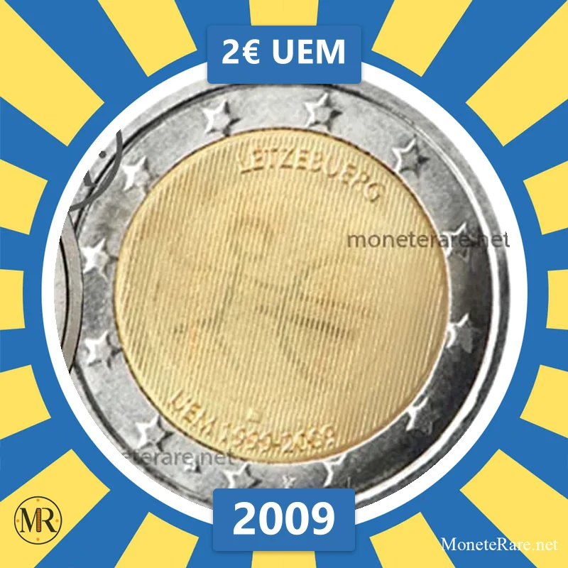 2€ UEM 2009 Lussemburgo (foto moneta)