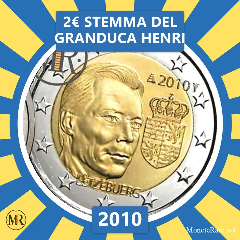 2€ Stemma del Granduca Henri 2010 Lussemburgo (foto moneta)