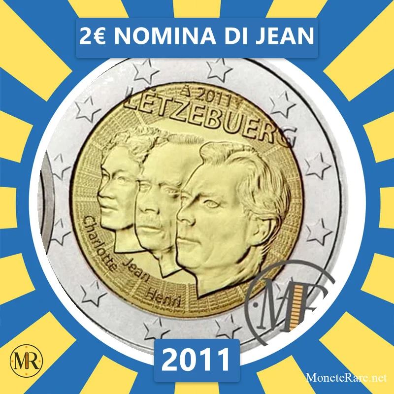 2€ Nomina di Jean 2011 Lussemburgo (foto moneta)