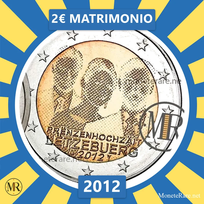2€ Matrimonio 2012 Lussemburgo (foto moneta)