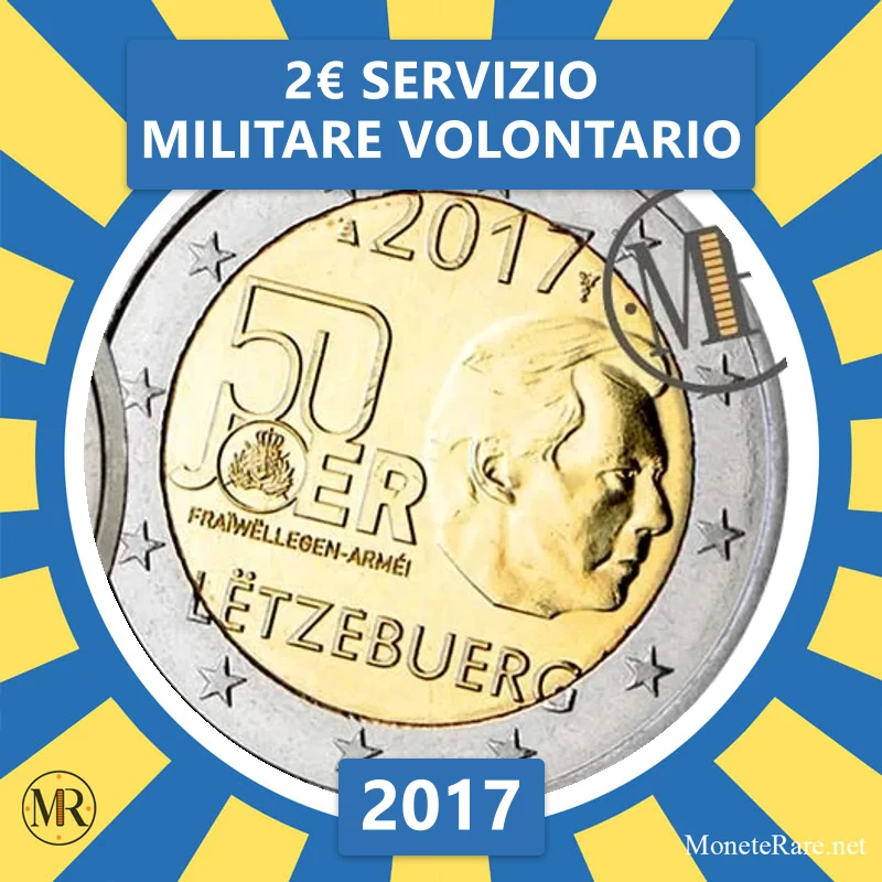 2€ Servizio Militare Volontario 2017 Lussemburgo (foto moneta)