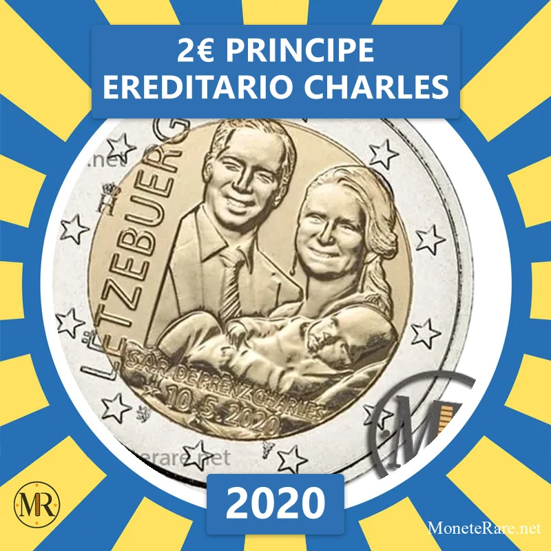 2€ Principe ereditario Charles 2020 Lussemburgo (foto moneta)