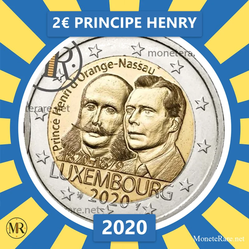 2€ Principe Henry 2020 Lussemburgo (foto moneta)