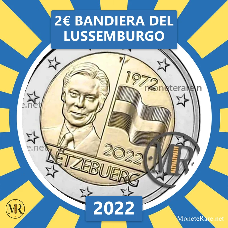 2€ Bandiera del Lussemburgo 2022 Lussemburgo (foto moneta)