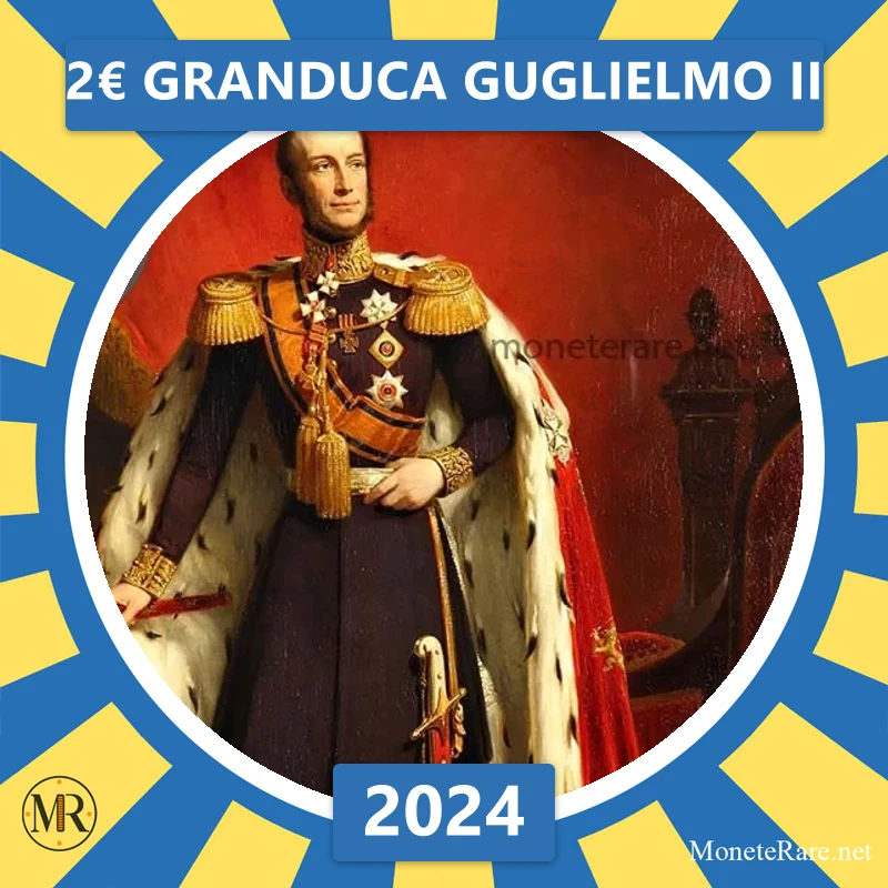 2€ Granduca Guglielmo II 2024 Lussemburgo (foto moneta)