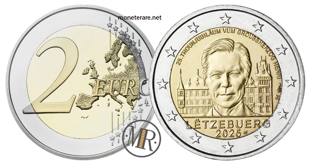 2 Euro Commemorativi Estonia 2025 – 25° ascesa Granduca Henri