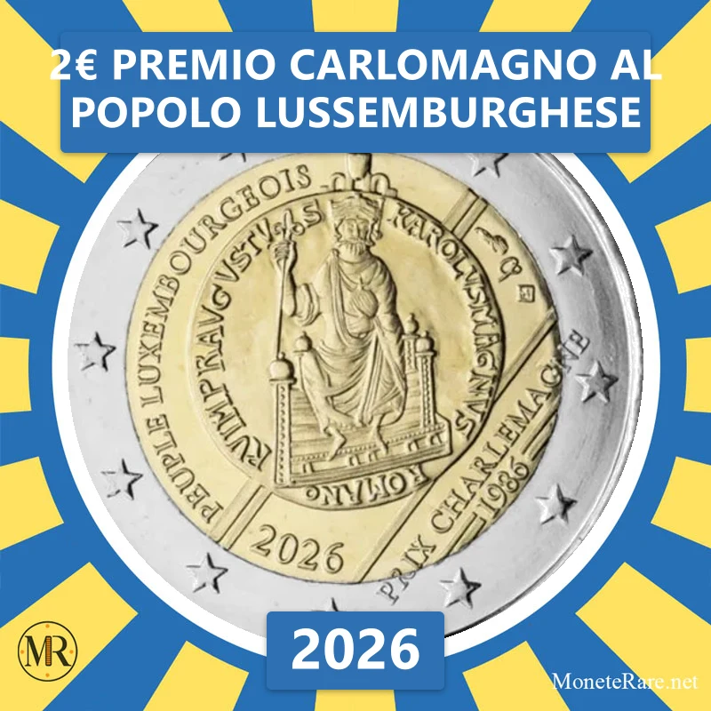 2€ Premio Carlomagno al popolo lussemburghese 2026 Lussemburgo (foto moneta)