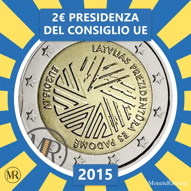2€ Presidenza del Consiglio UE 2015 Lettonia (foto moneta)