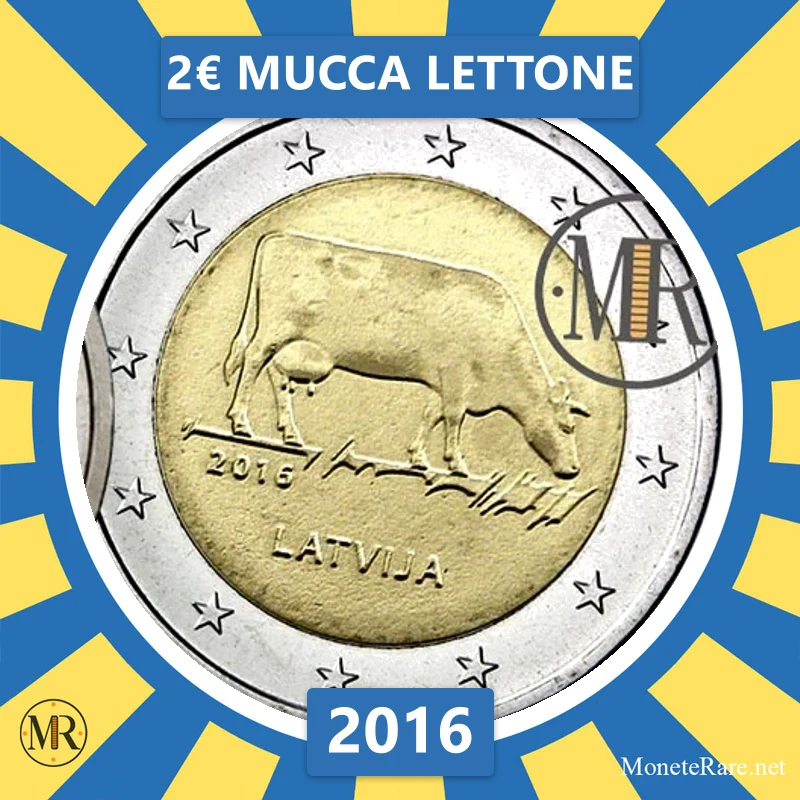 2€ Mucca Lettone 2016 Lettonia (foto moneta)