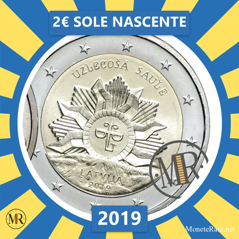 2€ Sole Nascente 2019 Lettonia (foto moneta)