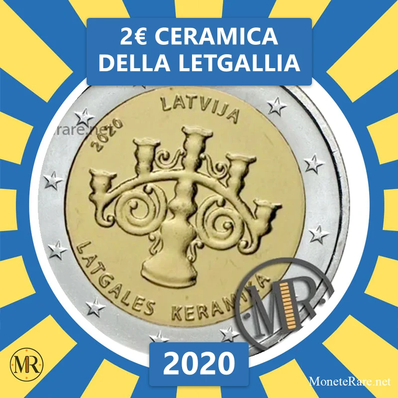 2€ Ceramica della Letgallia 2020 Lettonia (foto moneta)