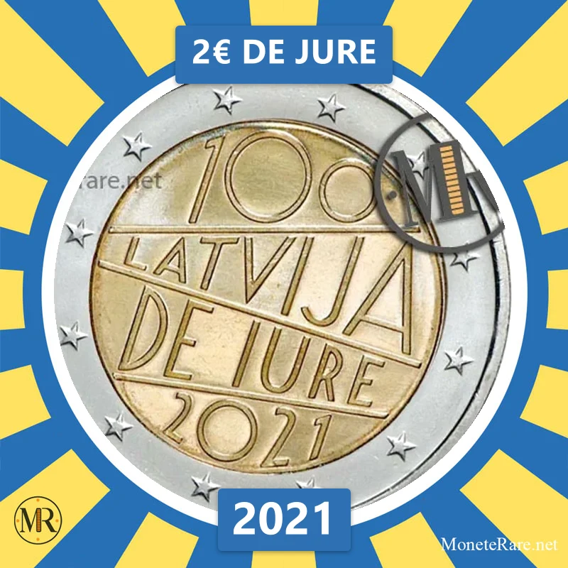 2€ DE JURE 2021 Lettonia (foto moneta)