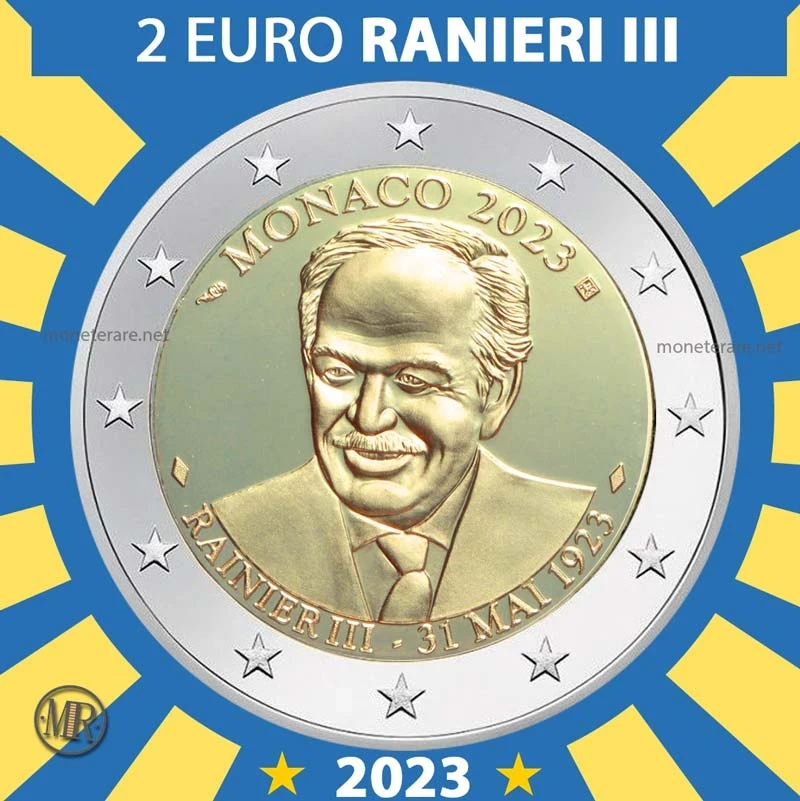 2€ Anniversario nascita Principe Ranieri III 2023 Estonia (foto moneta)