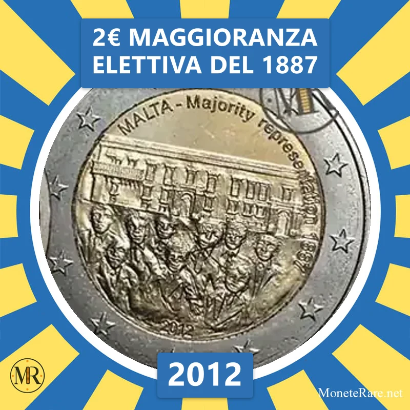 2€ Maggioranza elettiva del 1887 2012 Malta (foto moneta)