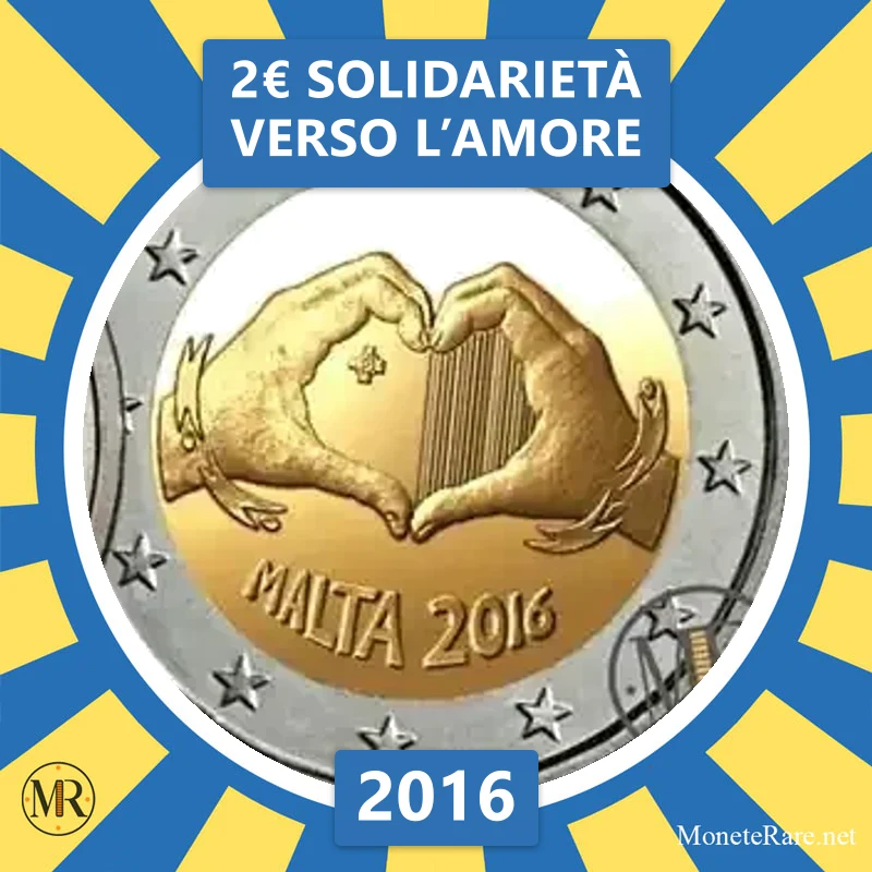 2€ Solidarietà verso l’amore 2016 Malta (foto moneta)