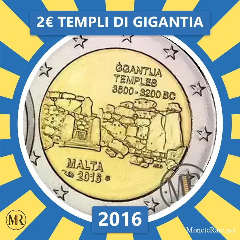 2€ Templi di Gigantia 2016 Malta (foto moneta)
