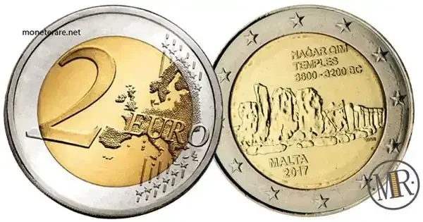 2 Euro Commemorativi Malta 2017 Templi di Ħaġar Qim