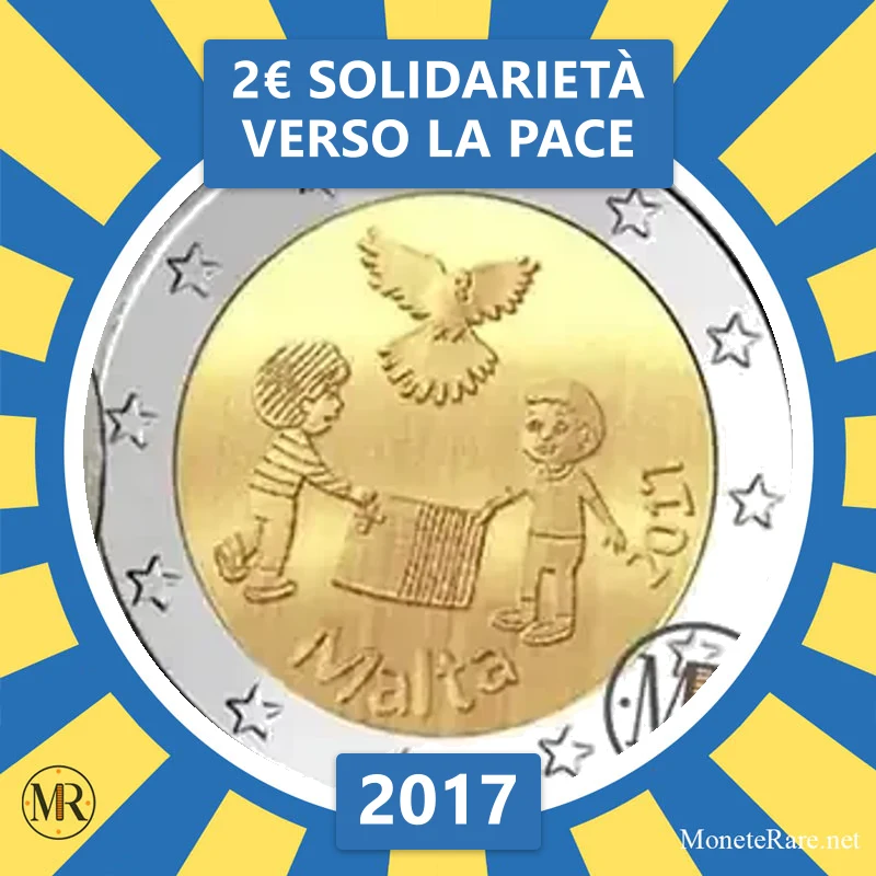 2€ Solidarietà verso la Pace 2017 Malta (foto moneta)