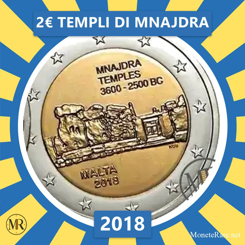 2€ Templi di Mnajdra 2018 Malta (foto moneta)