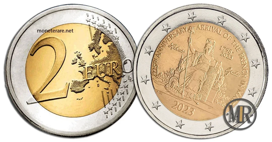 2 Euro Commemorativi Malta 2023 Napoleone Bonaparte