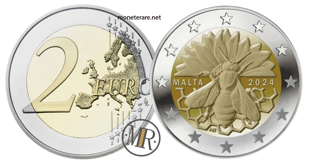 2 Euro Commemorativi Malta 2024 – Ape maltese