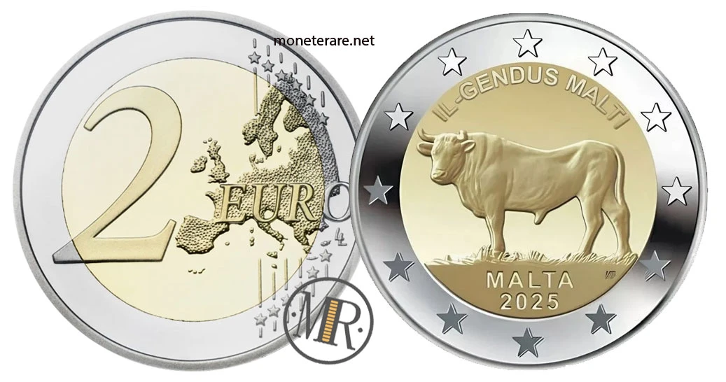 2 Euro Commemorativi Malta 2025 – Bue maltese