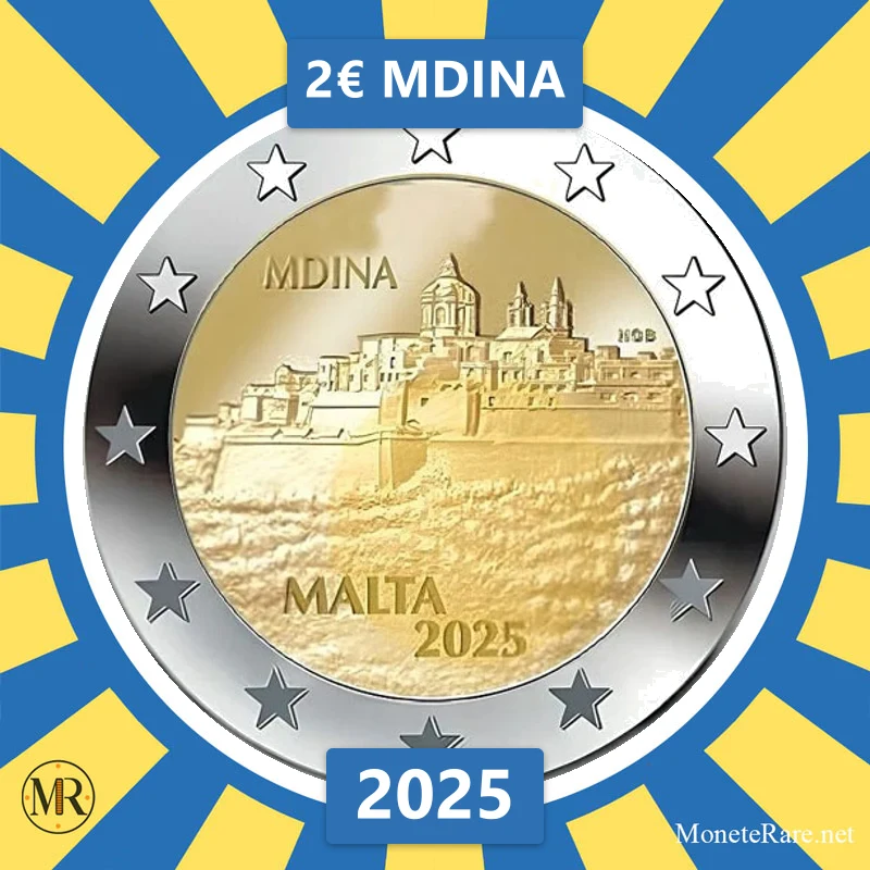 2€ Mdina 2025 Malta (foto moneta)