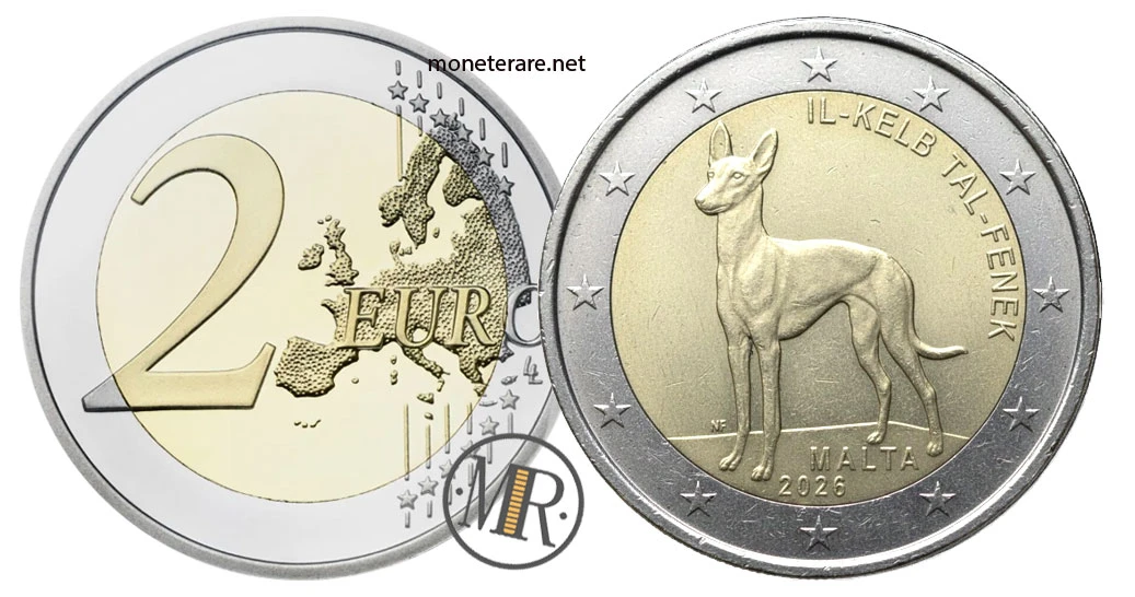 2 Euro Commemorativi Malta 2026 – Cane del faraone