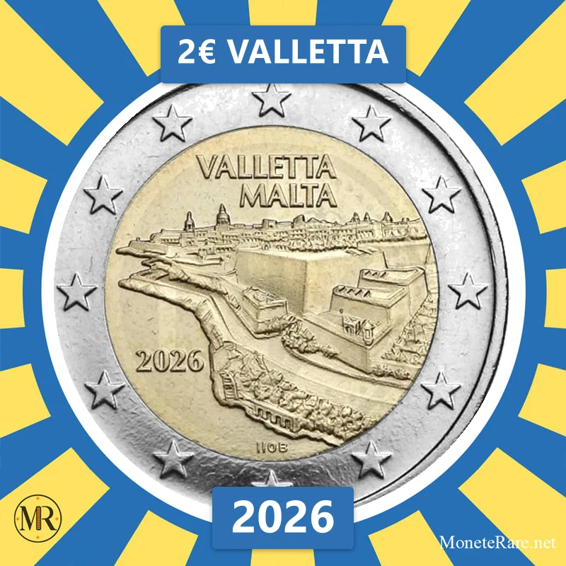 2€ Valletta 2026 Malta (foto moneta)