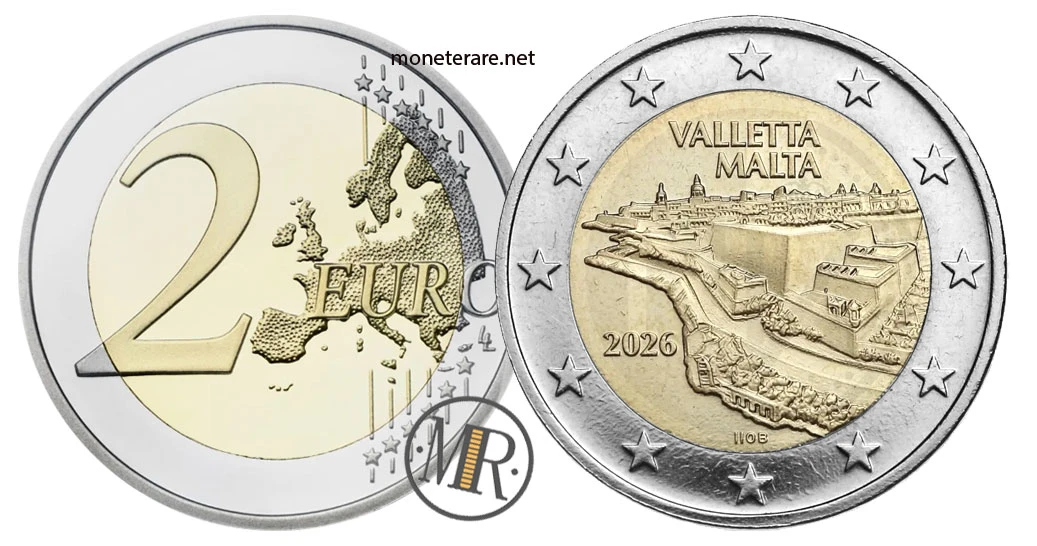 2 Euro Commemorativi Malta 2026 – La Valletta