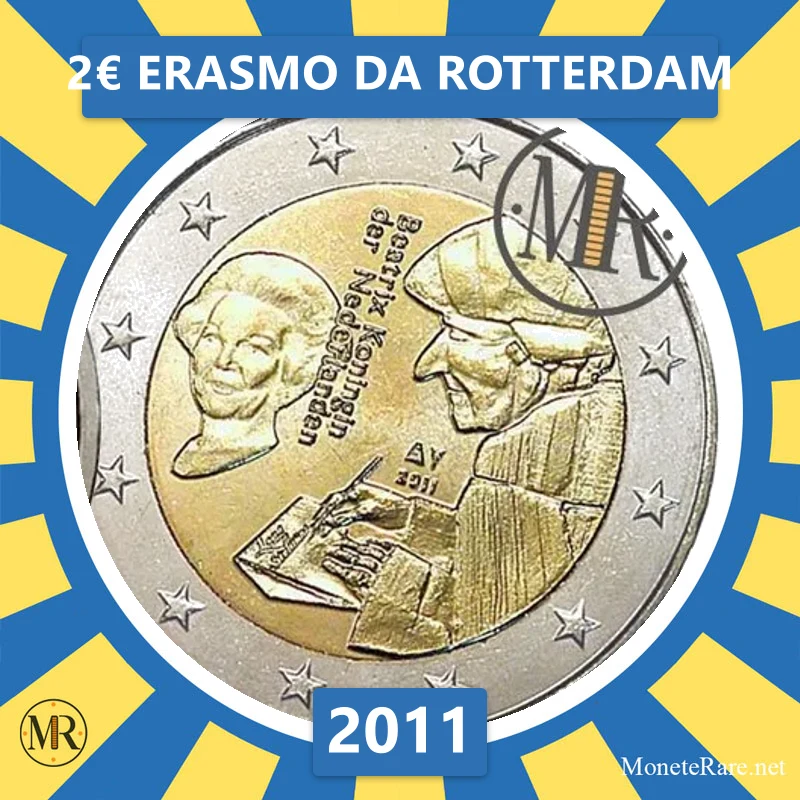 2€ Erasmo da Rotterdam 2011 Estonia (foto moneta)