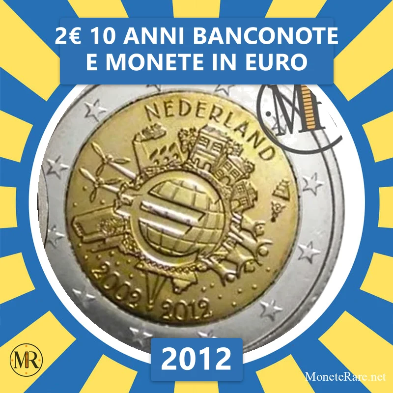 2€ 10 anni Banconote e monete in Euro 2012 Estonia (foto moneta)
