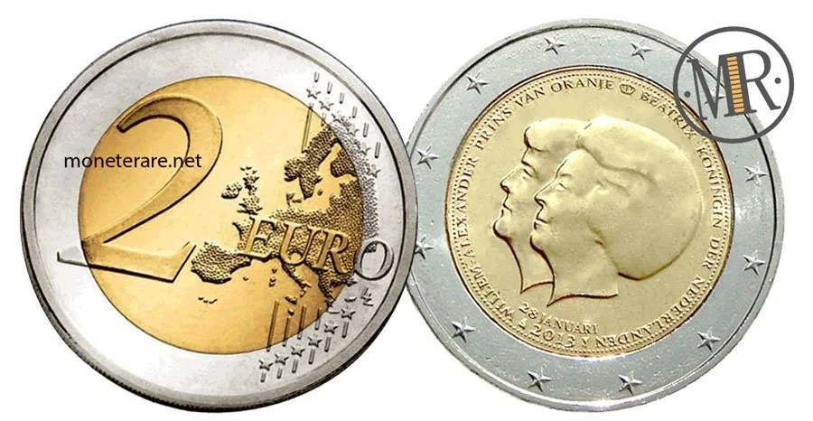 2 Euro Commemorativi Olanda 2013 Regina Beatrice