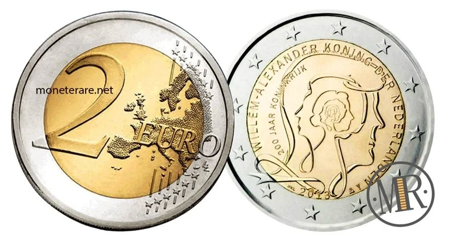 2 Euro Commemorativi Olanda 2013 Regno