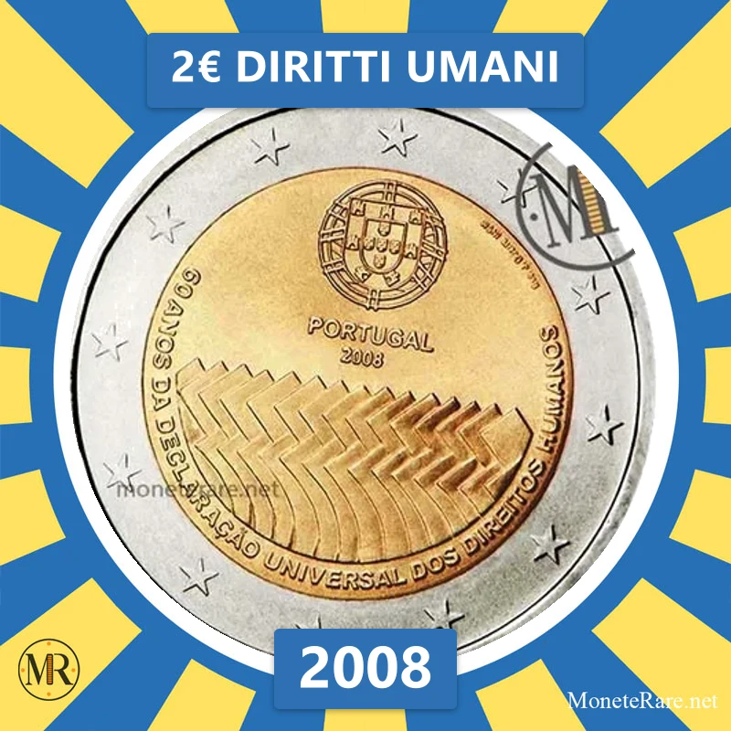 2€ Diritti Umani 2008 Estonia (foto moneta)