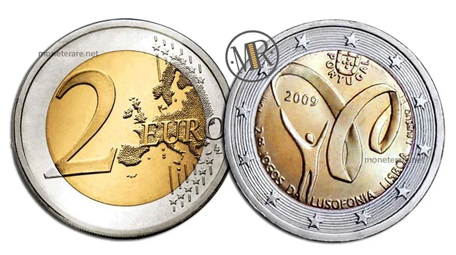 2 Euro Commemorativi Portogallo 2009 Giochi di Lusofonia