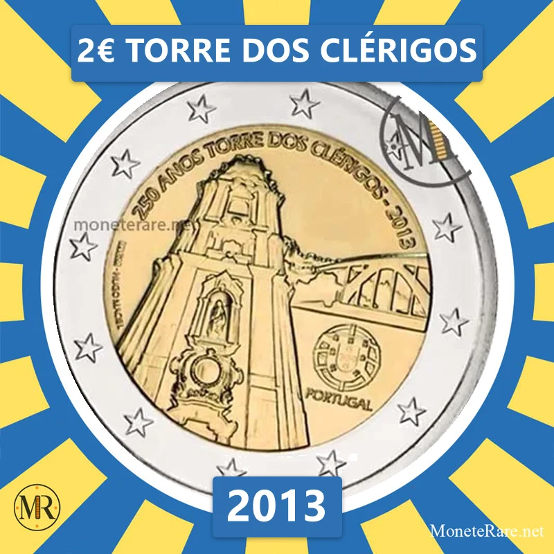 2€ Torre dos Clérigos 2013 Estonia (foto moneta)