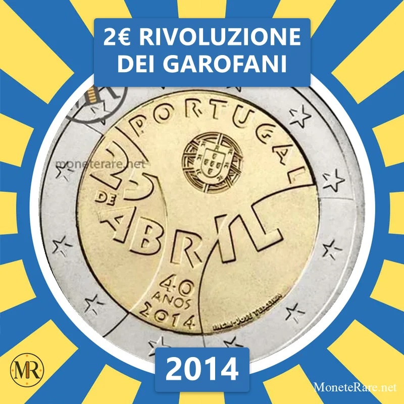2€ Rivoluzione dei Garofani 2014 Estonia (foto moneta)