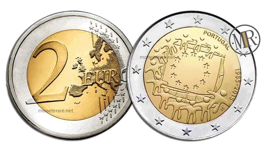 2 Euro Commemorativi Portogallo 2015 Bandiera Europea