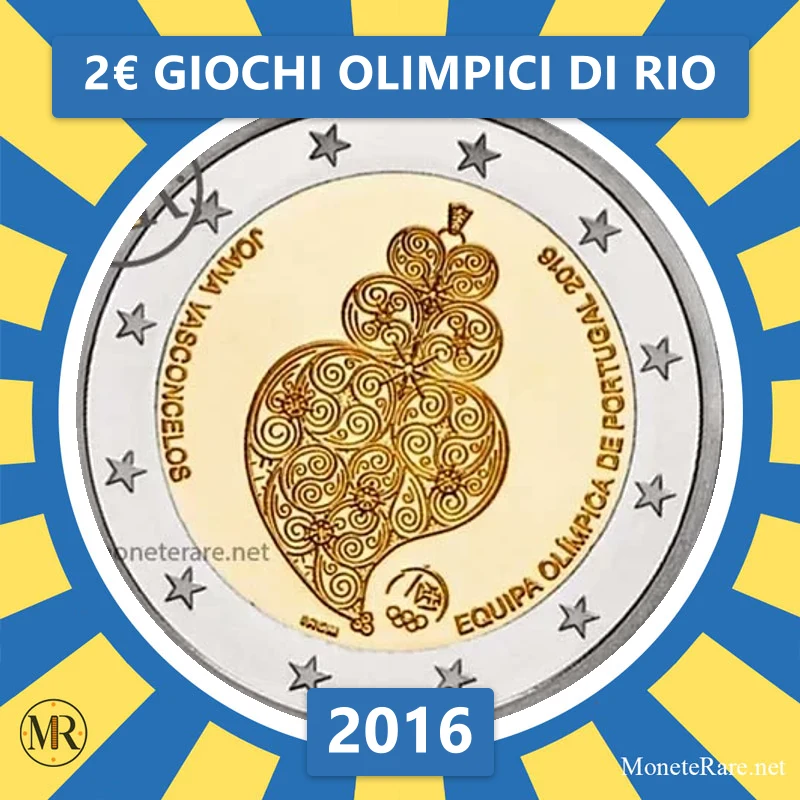 2€ Giochi Olimpici di Rio 2016 Estonia (foto moneta)