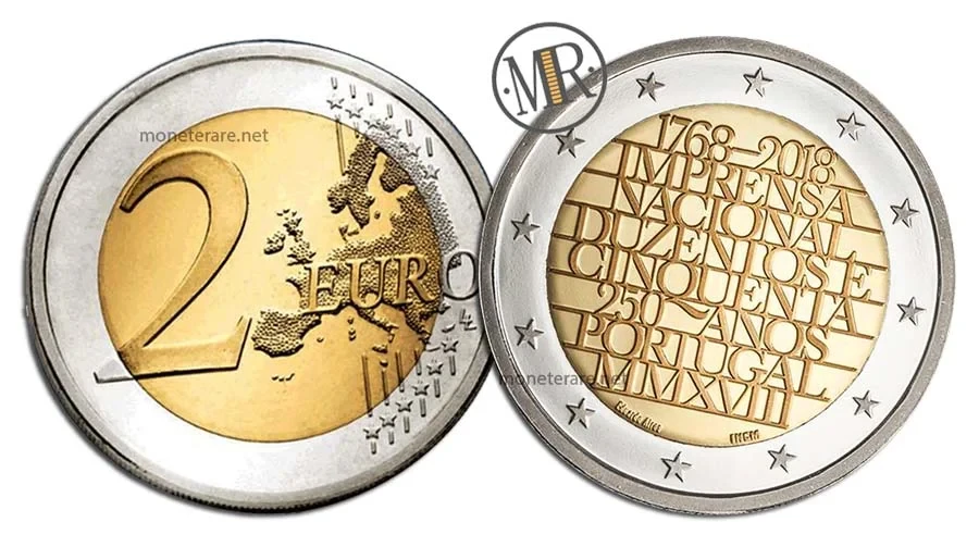 2 Euro Commemorativi Portogallo 2018 Zecca Portoghese